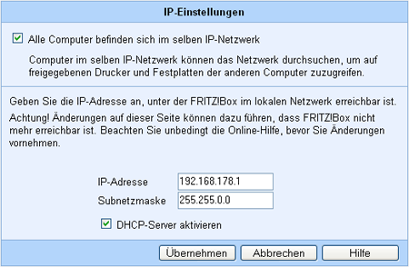 Router IP-Adresse