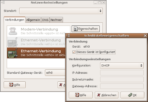 Ubuntu – Netzwerkkarte