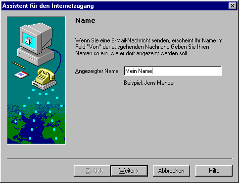 Assitent für den Internetzugang